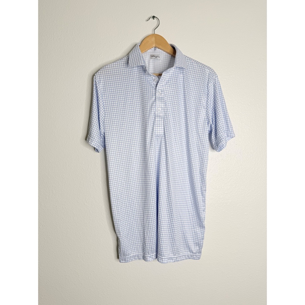 Collars & Co Mens Dress Collar Polo Shirt Short Sleeve Large